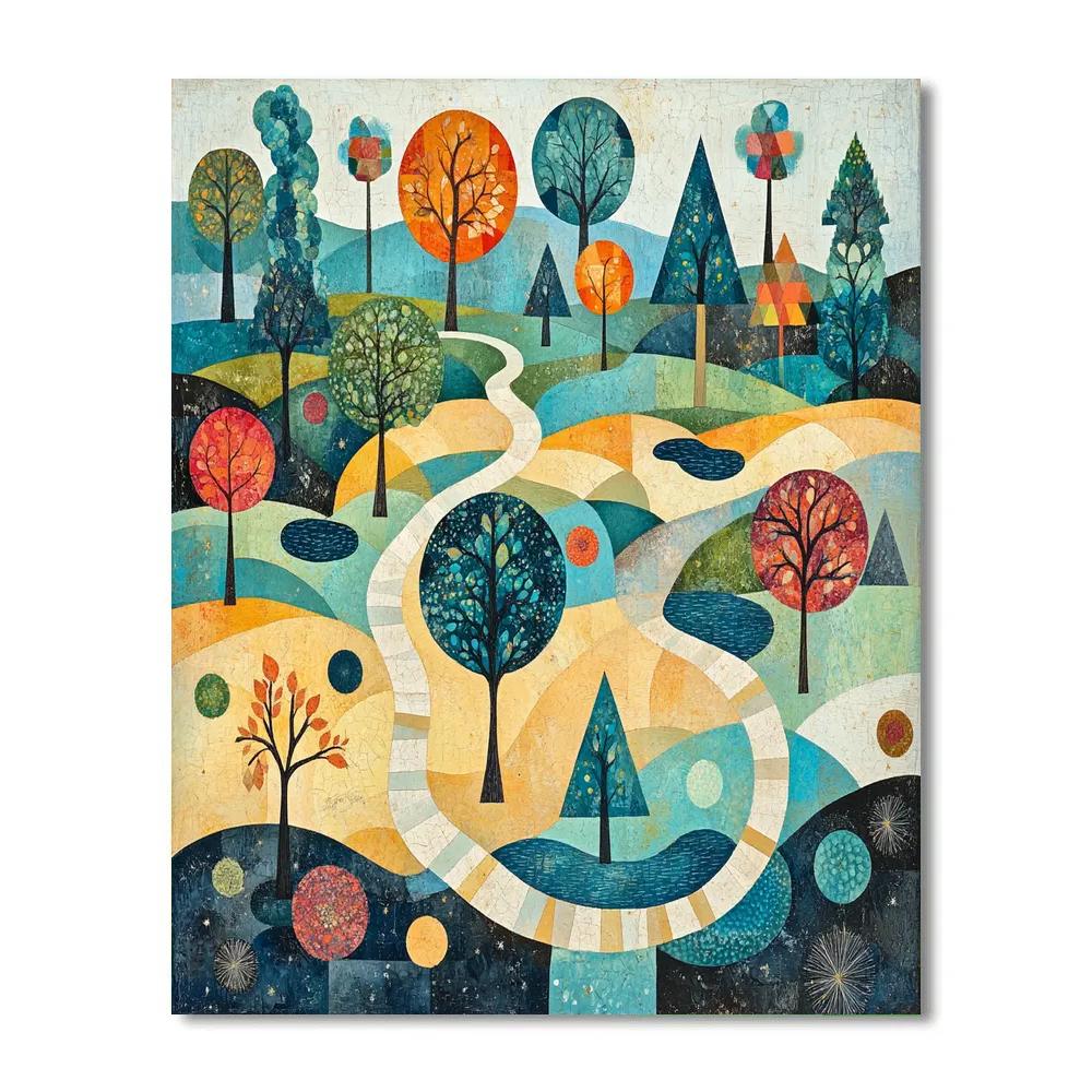 Paul Klee Inspired Garden Map paint by number