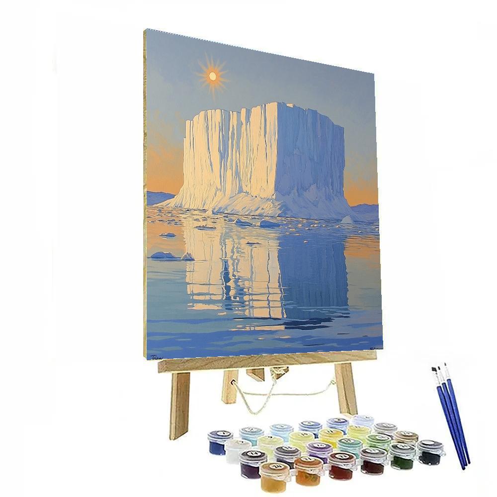 Lawren Harris Inspired Radiant Arctic Iceberg paint by numbers