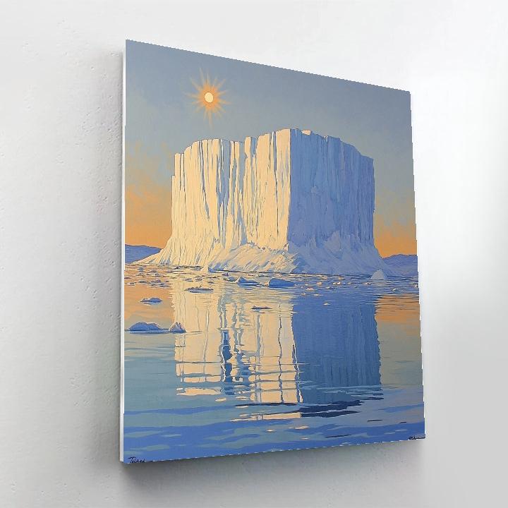 Lawren Harris Inspired Radiant Arctic Iceberg paint by numbers