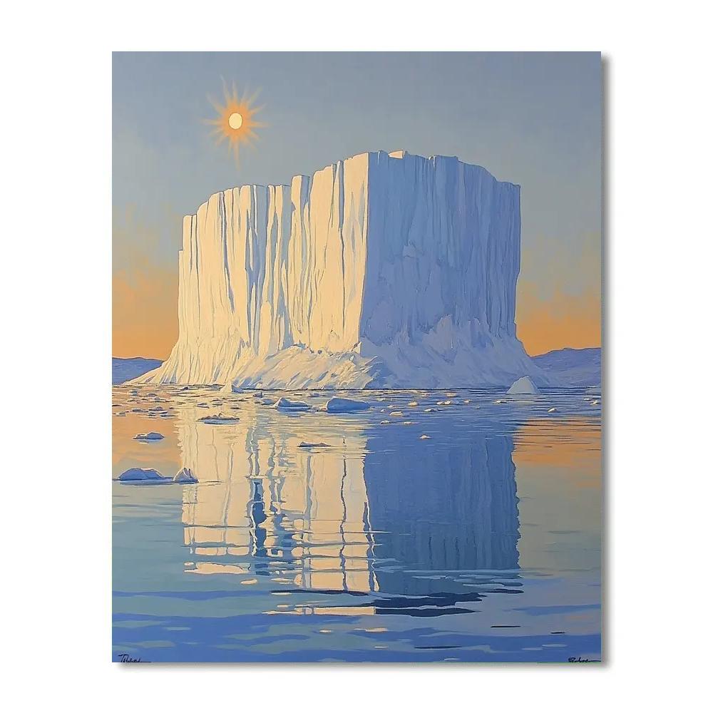 Lawren Harris Inspired Radiant Arctic Iceberg paint by numbers