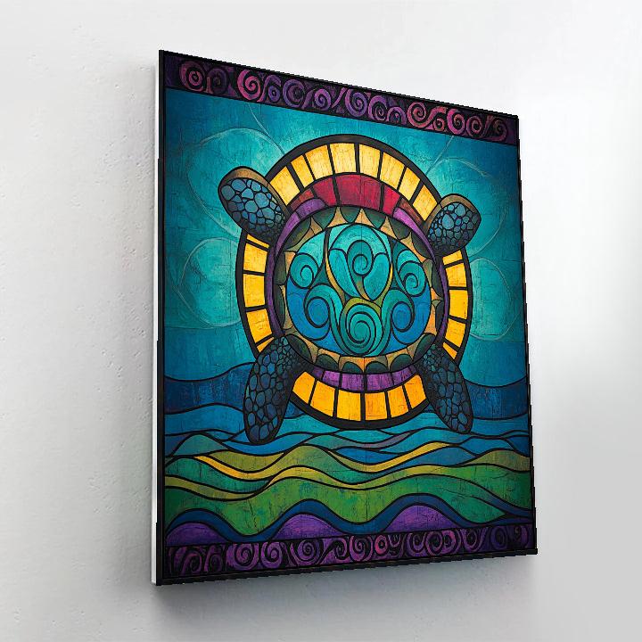 Norval Morrisseau Inspired Turtle Of The Water Spirits Paint by numbers kits