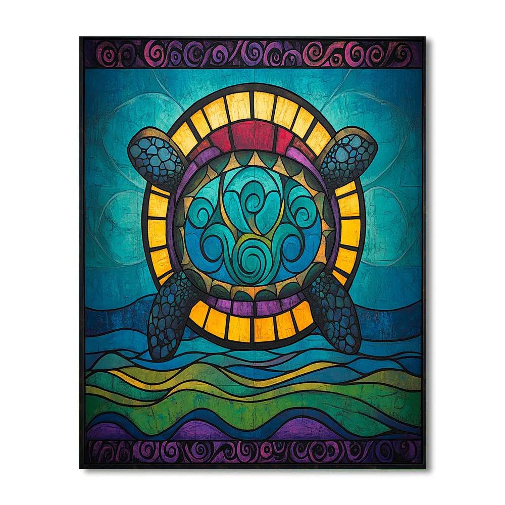Norval Morrisseau Inspired Turtle Of The Water Spirits Paint by numbers kits