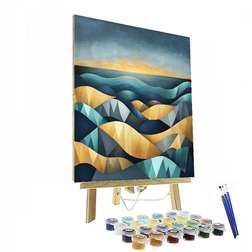 Pablo Picasso Inspired Cubist Ocean Dunes painting number kit