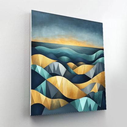 Pablo Picasso Inspired Cubist Ocean Dunes painting number kit