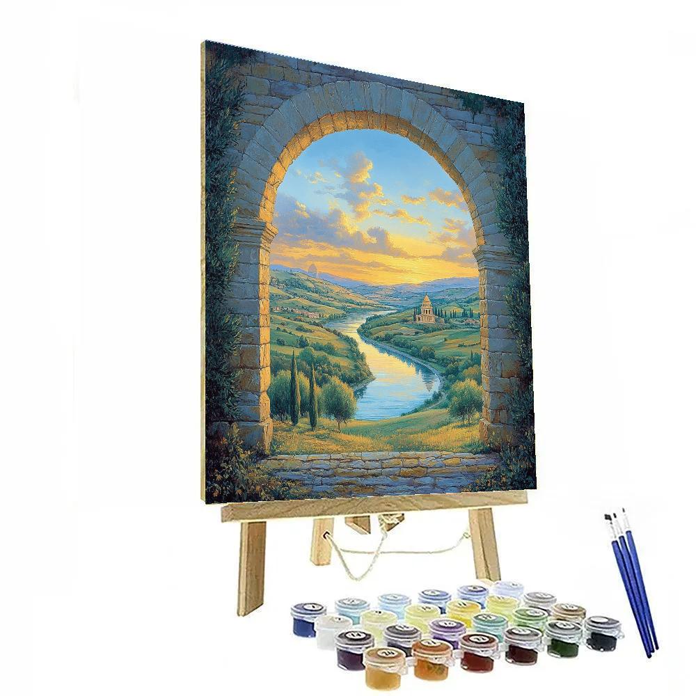 Raphael Inspired Serene Archway Overlook Paint by numbers kits