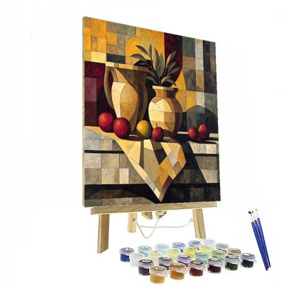 Pablo Picasso Inspired Fractured Still Life With Amphora Number painting