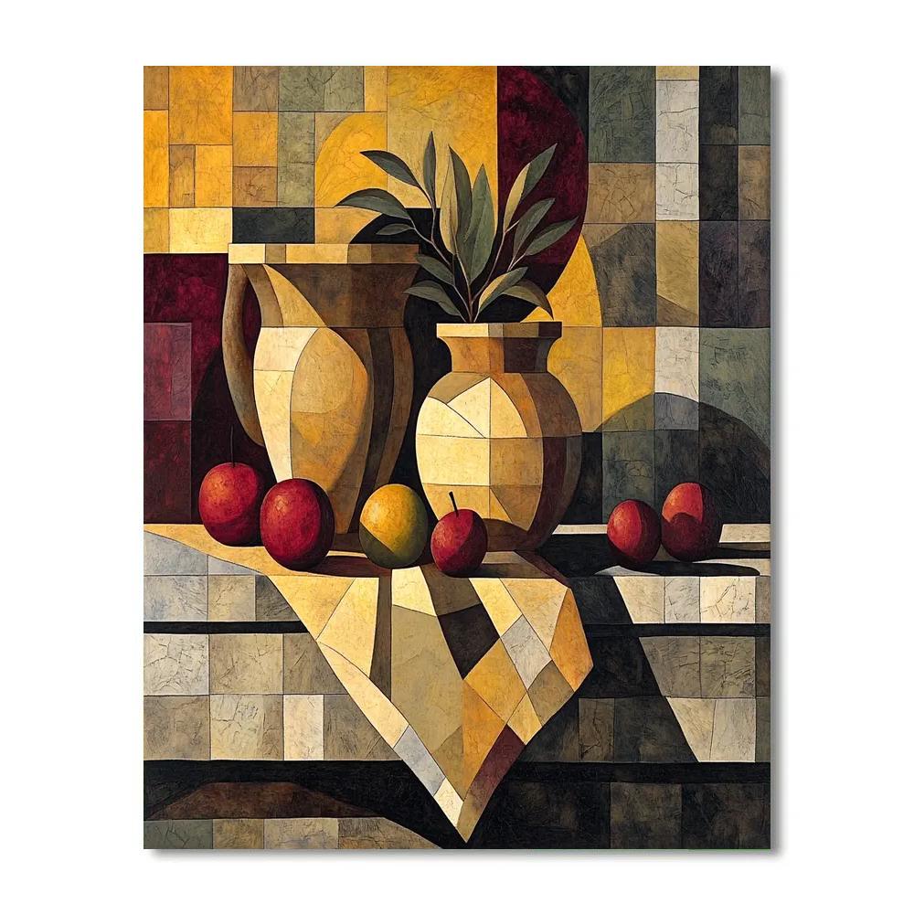 Pablo Picasso Inspired Fractured Still Life With Amphora Number painting