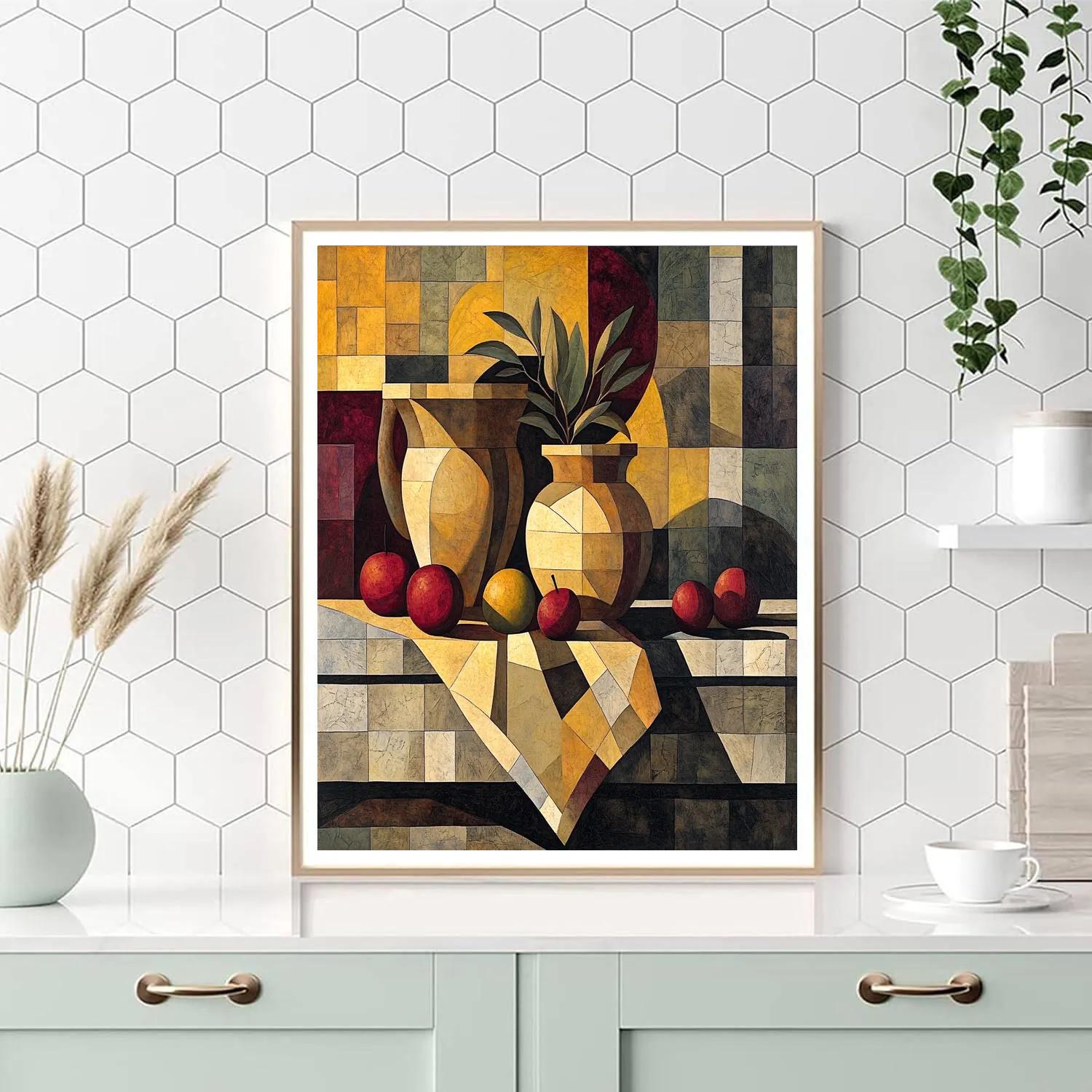 Pablo Picasso Inspired Fractured Still Life With Amphora Number painting