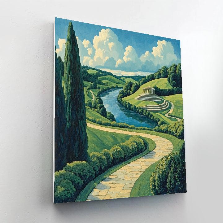 Raphael Inspired Harmonious River Vista DIY paint by numbers