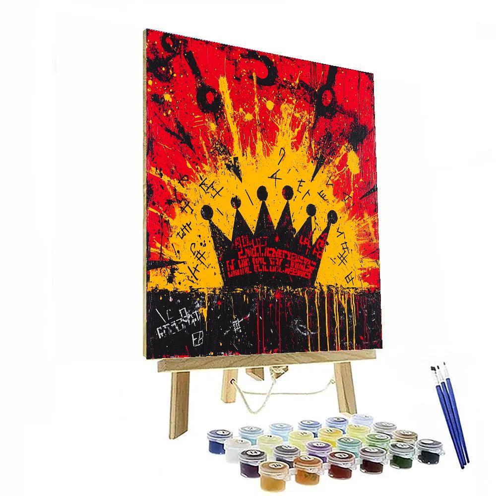 Jean-Michel Basquiat Inspired Urban Cosmos Paint by numbers art