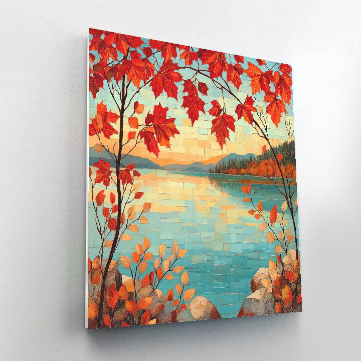 A.Y. Jackson Inspired Maple Screen Over Lake DIY paint by numbers