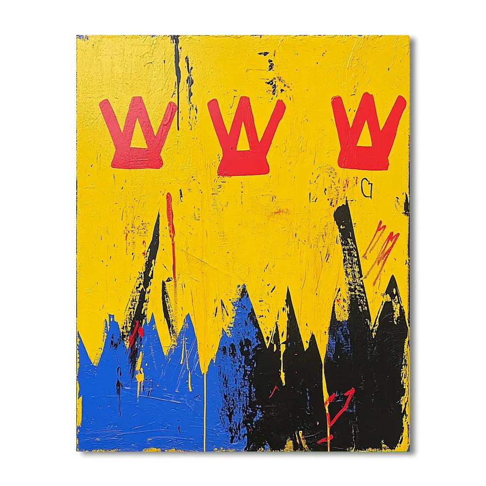 Jean-Michel Basquiat Inspired Rhythm Of Protest Numbered painting kits