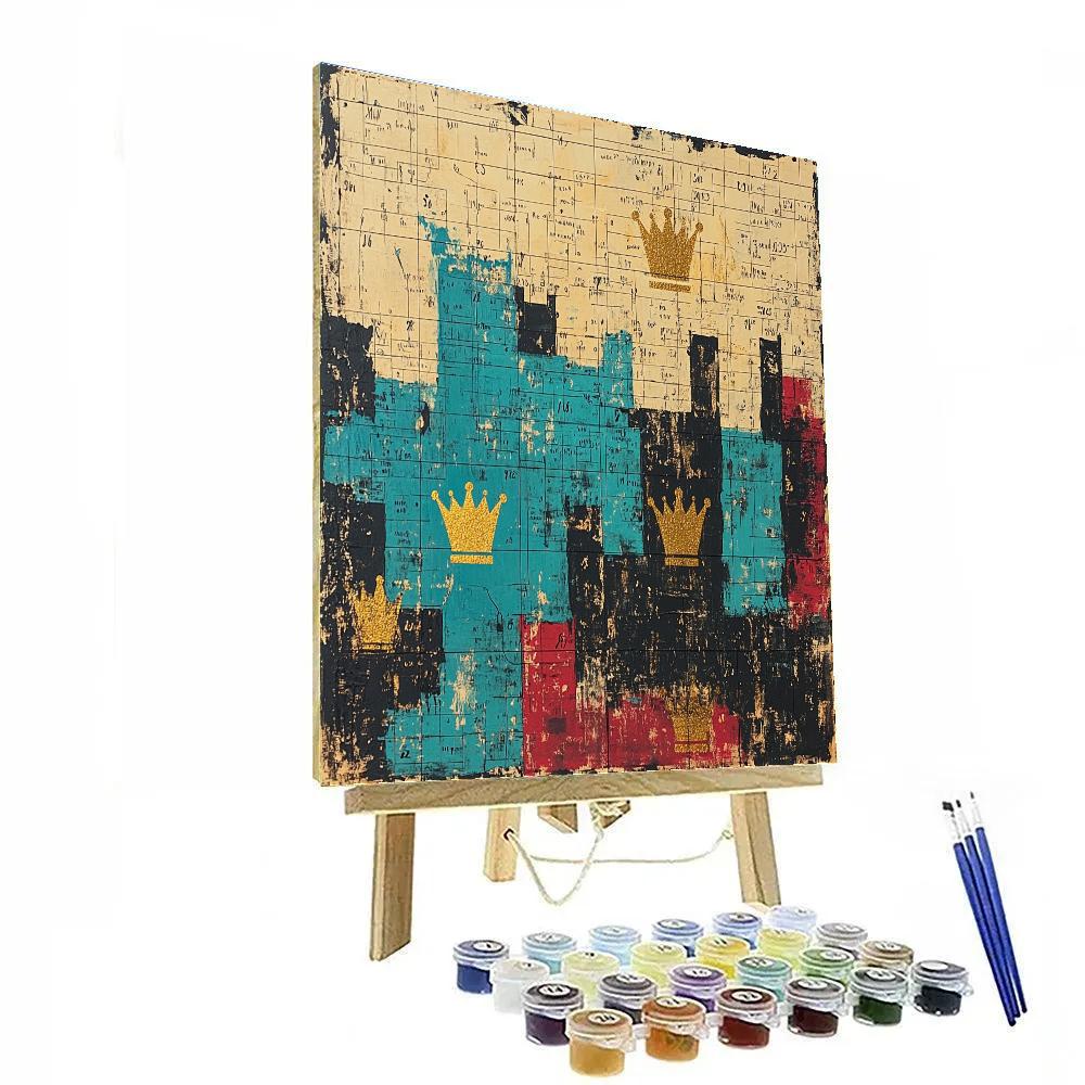 Jean-Michel Basquiat Inspired Memory Cartography Numbered painting kits