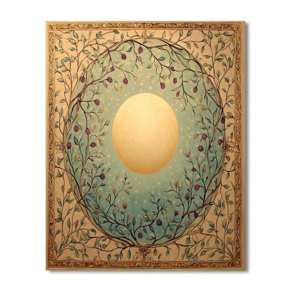 Alphonse Mucha Inspired Celestial Garden Paint by numbers art