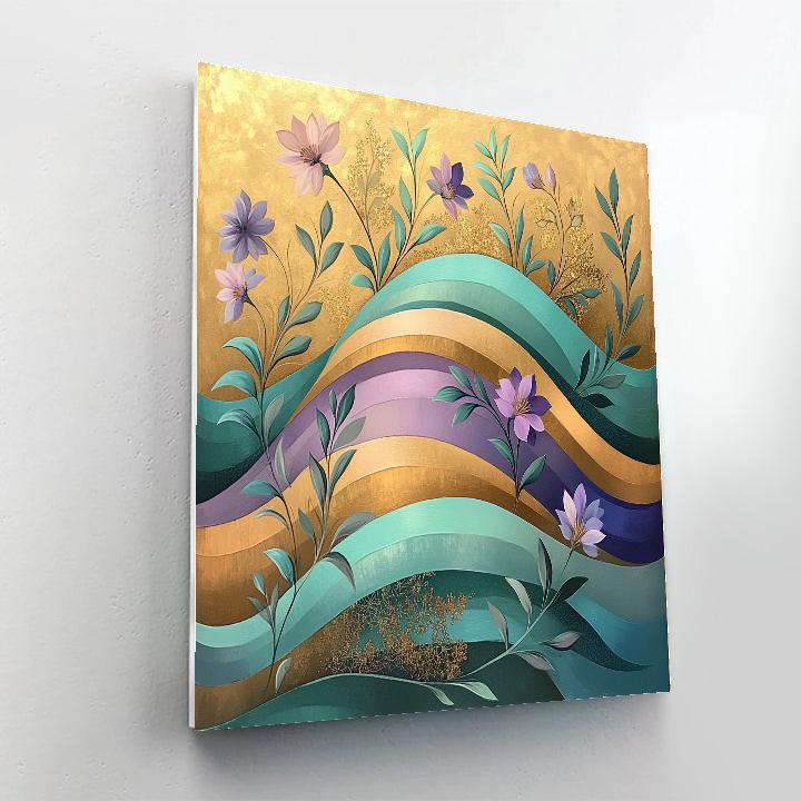 Alphonse Mucha Inspired Aurora Bloom paint by color