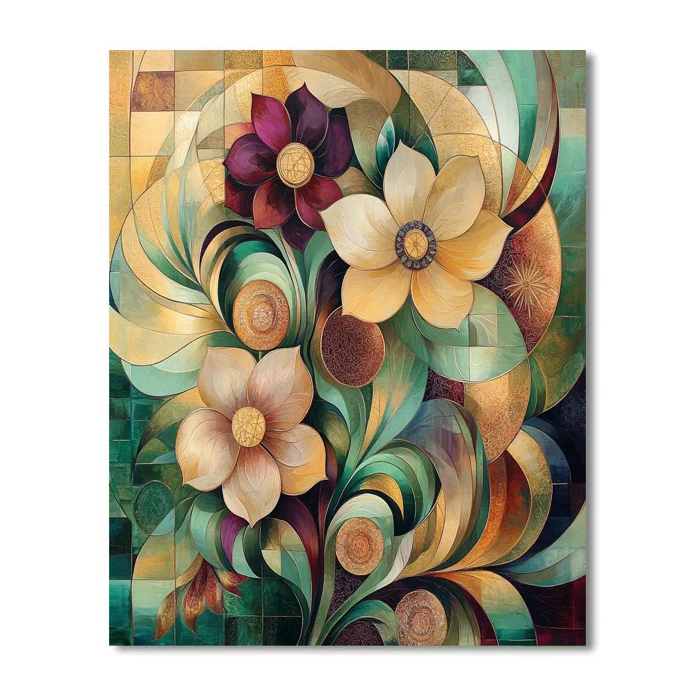 Gustav Klimt Inspired Celestial Garden painting number kit