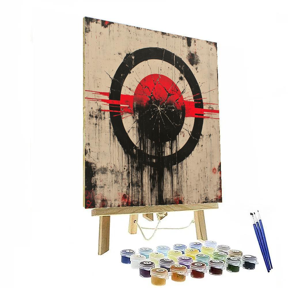 Banksy Inspired Environmental Alarm Number painting