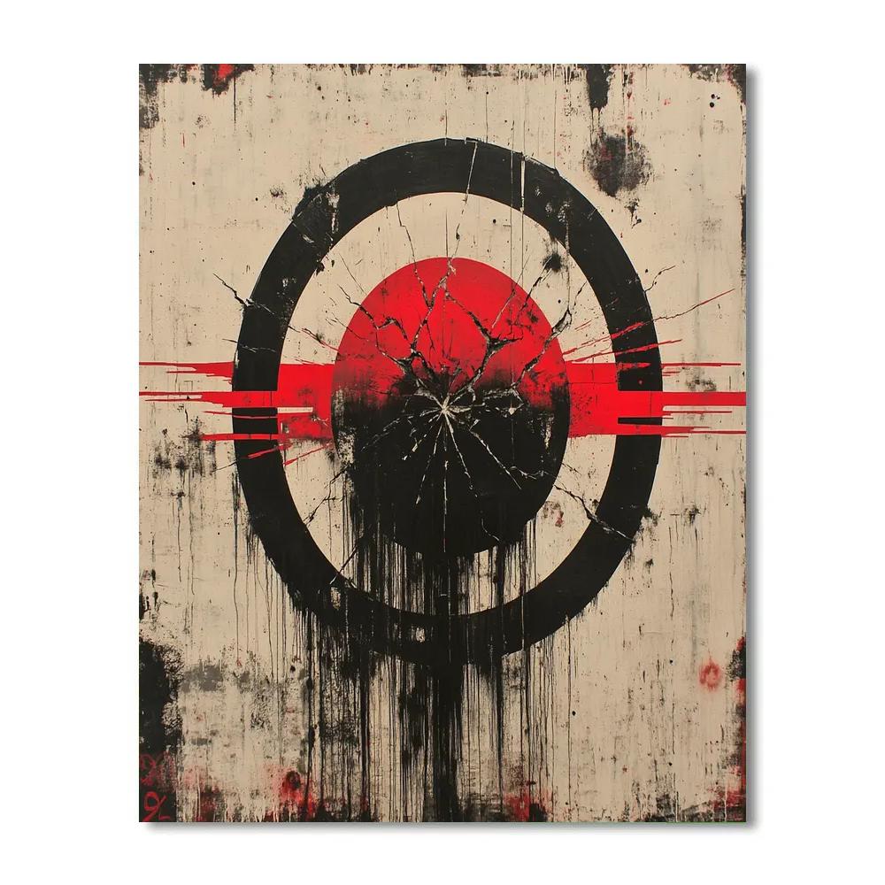 Banksy Inspired Environmental Alarm Number painting