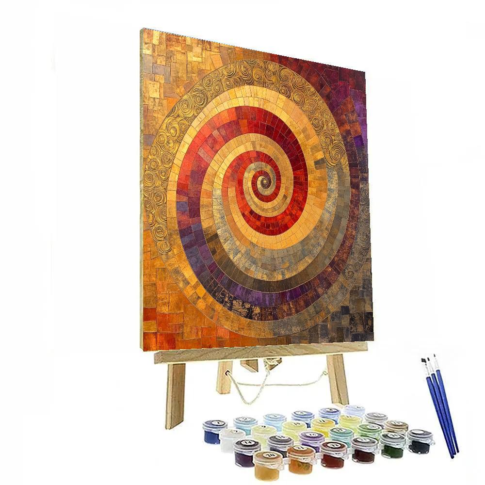 Gustav Klimt Inspired Echoes Of Time painting number kit