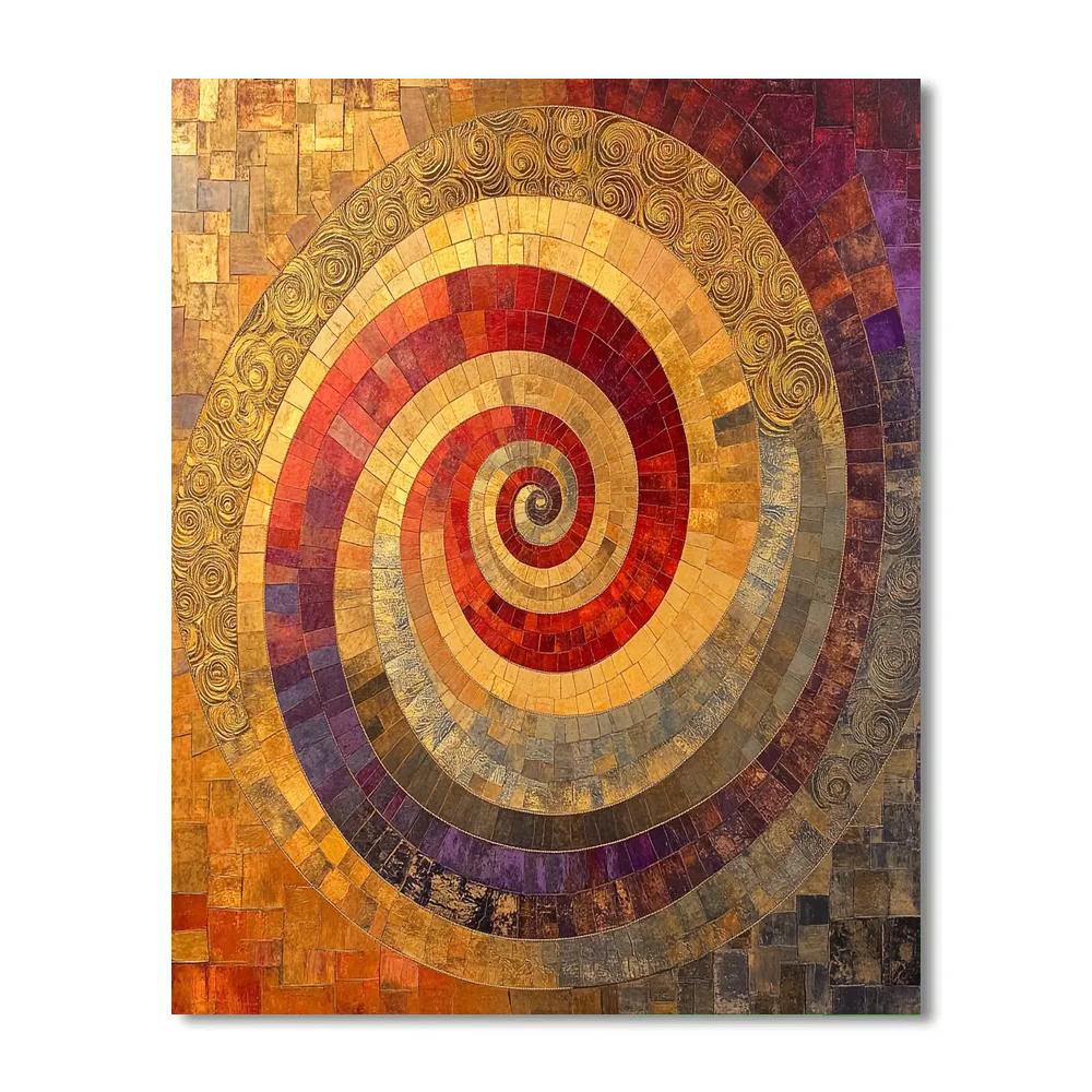 Gustav Klimt Inspired Echoes Of Time painting number kit