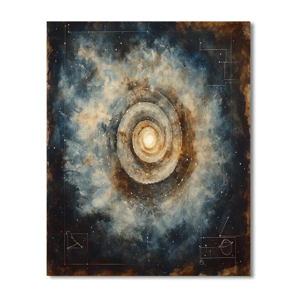 Michelangelo Inspired Nebular Coffer Number painting