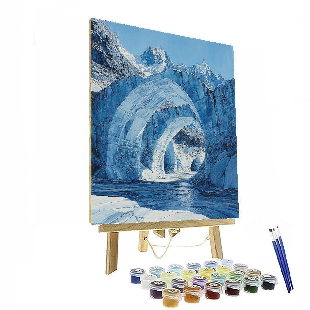 Michelangelo Inspired Glacial Cathedral Painting by numbers kit