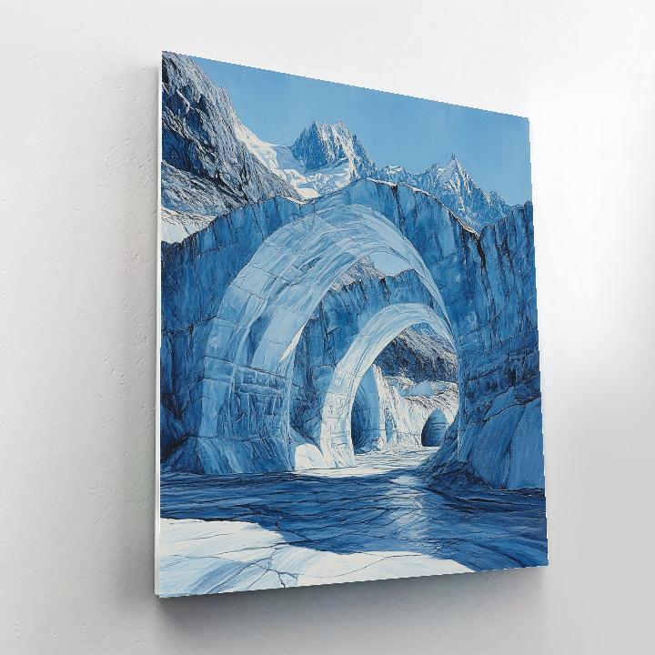Michelangelo Inspired Glacial Cathedral Painting by numbers kit