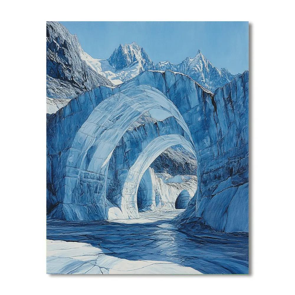 Michelangelo Inspired Glacial Cathedral Painting by numbers kit