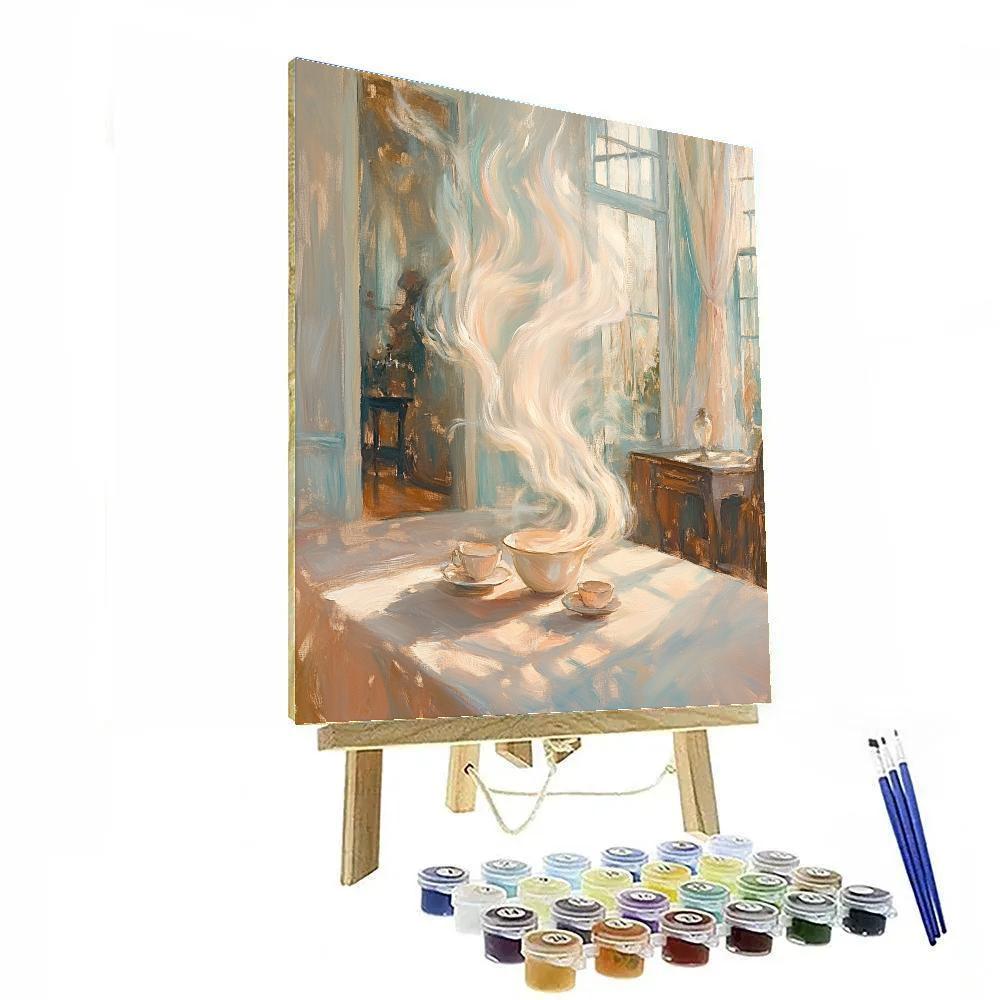 Edgar Degas Inspired Morning Tea Steam DIY paint by numbers
