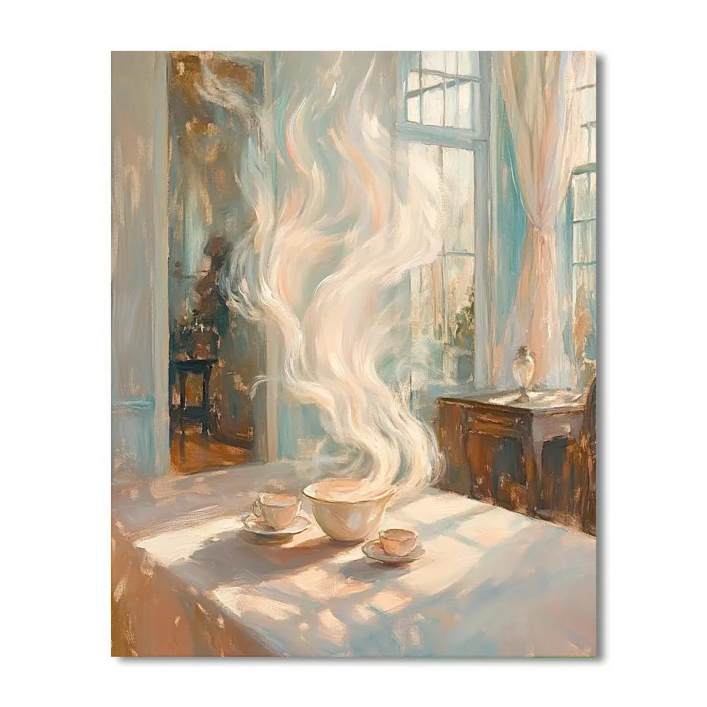 Edgar Degas Inspired Morning Tea Steam DIY paint by numbers