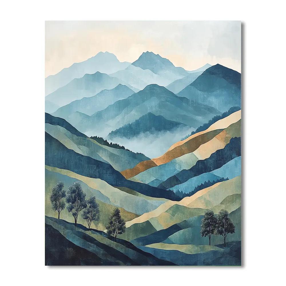 Paul Cézanne Inspired Mountain Harmony Painting by numbers kit