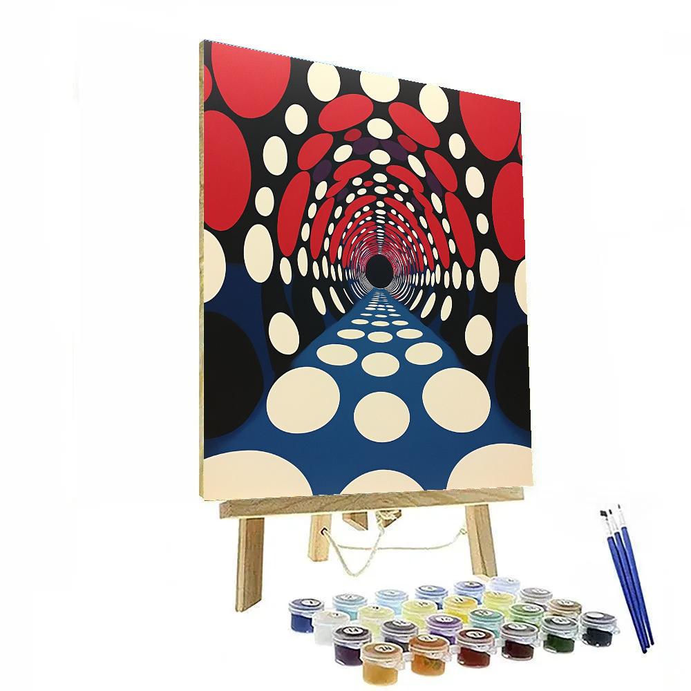Yayoi Kusama Inspired Cosmic Polka Field Numbered painting kits
