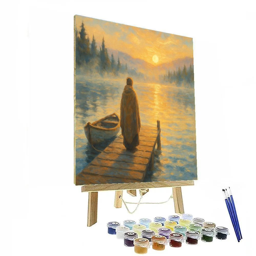 Golden Dock Dawn paint by numbers
