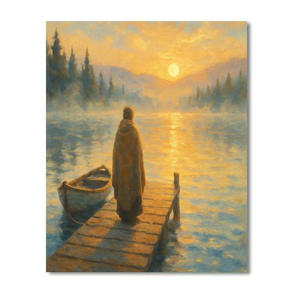 Golden Dock Dawn paint by numbers