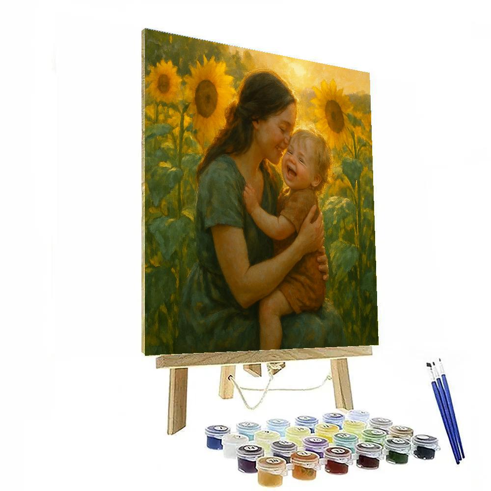 Sunflower Field Embrace Paint by numbers art