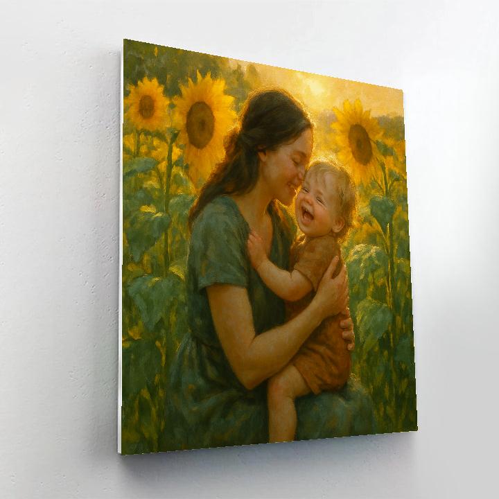 Sunflower Field Embrace Paint by numbers art
