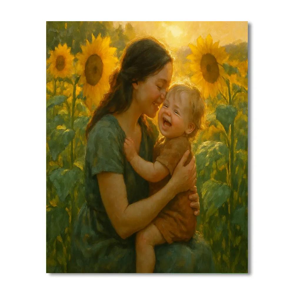 Sunflower Field Embrace Paint by numbers art