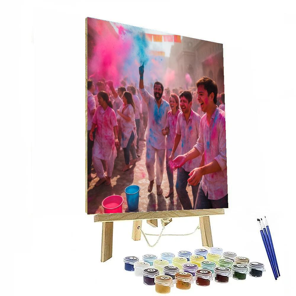 Holi In Mathura Number painting