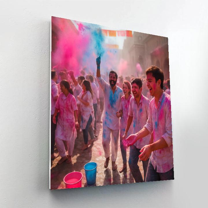 Holi In Mathura Number painting