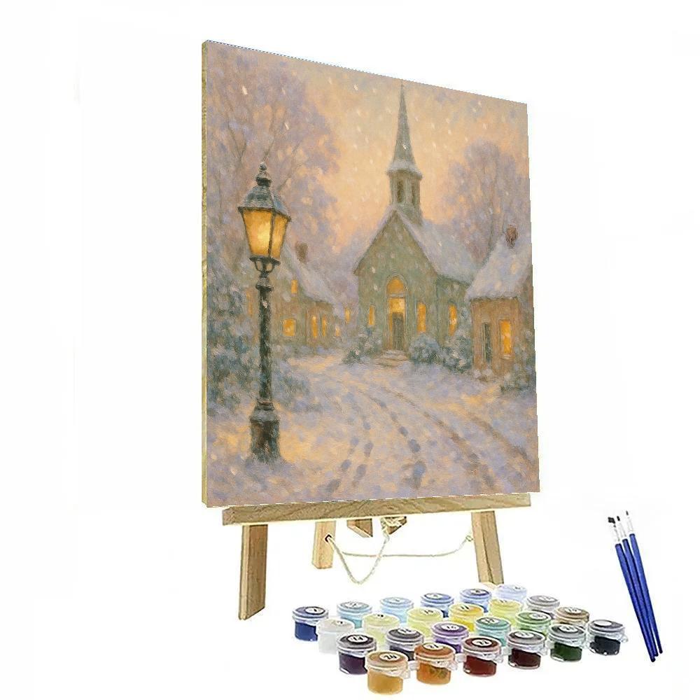 Frosted Village Choir DIY paint by numbers