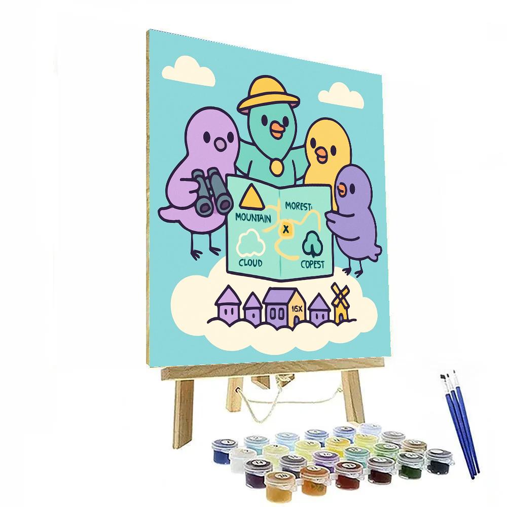 Cloud City Bird Club Paint by numbers kits