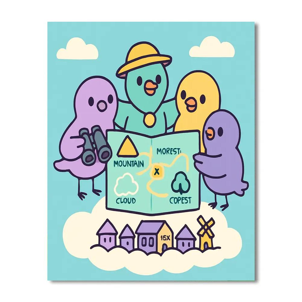 Cloud City Bird Club Paint by numbers kits