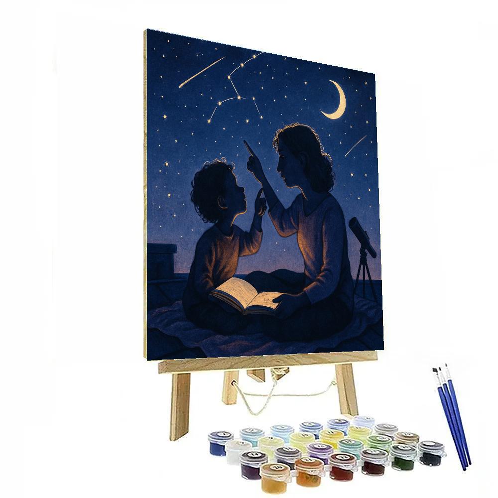Stargazing Bedtime Story painting number kit