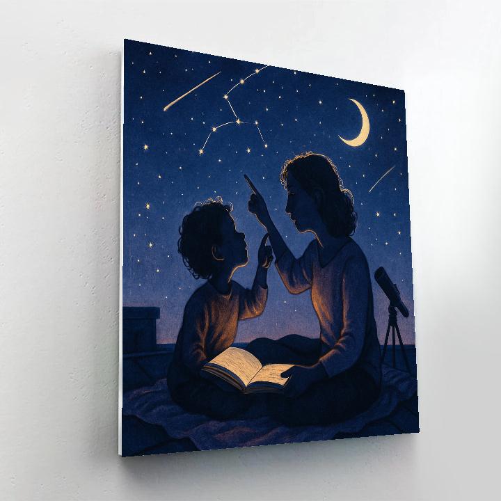 Stargazing Bedtime Story painting number kit