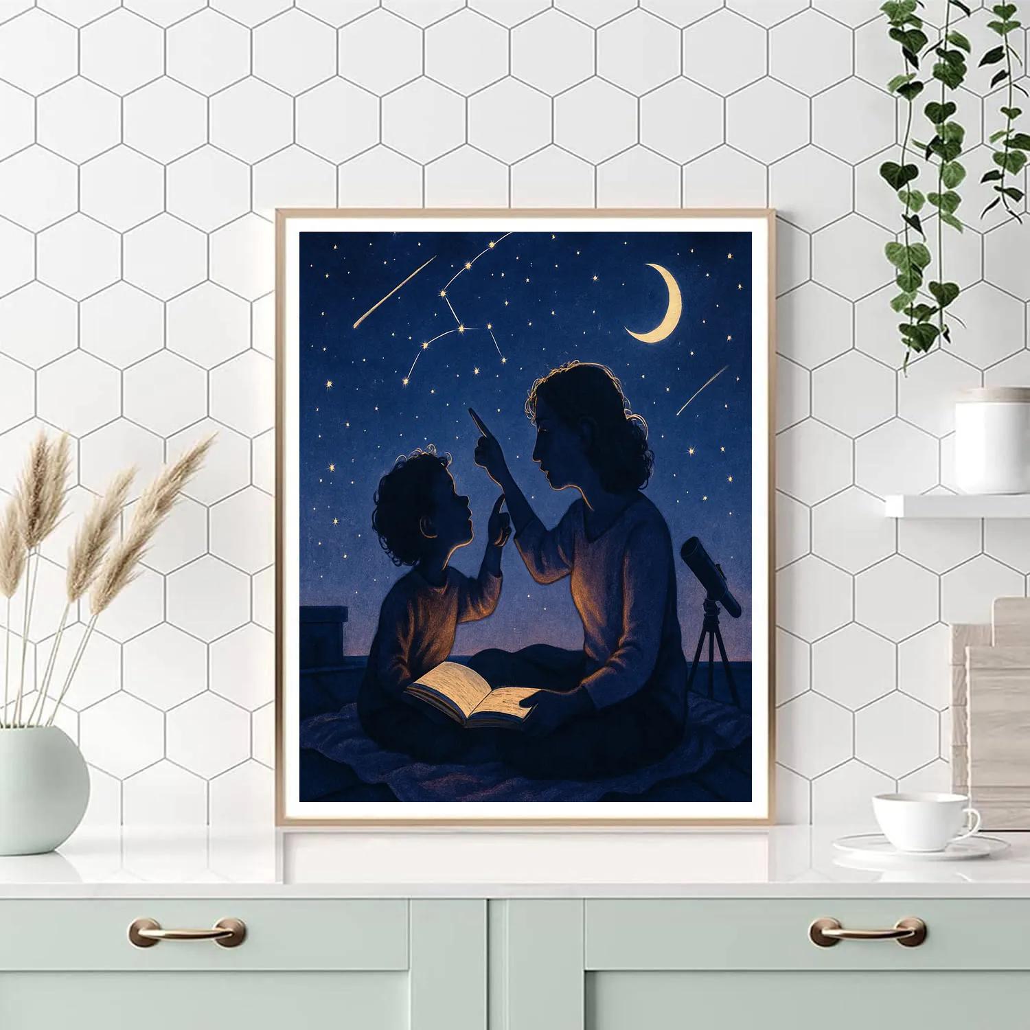 Stargazing Bedtime Story painting number kit