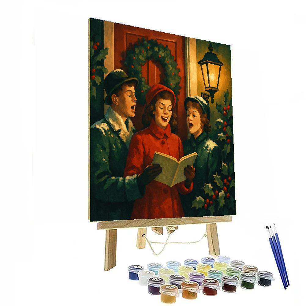 Lamplight Carolers Paint by numbers art