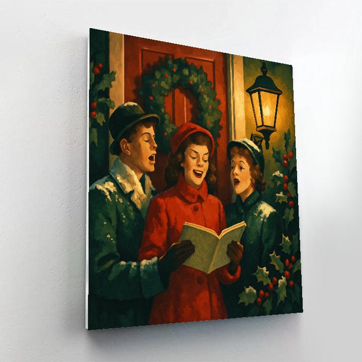 Lamplight Carolers Paint by numbers art