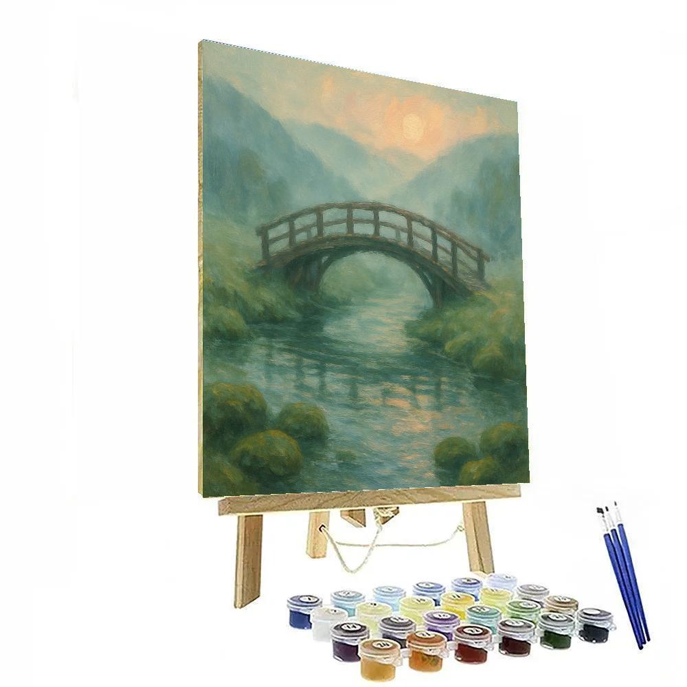 Mossy Bridge At Dawn Painting by numbers kit
