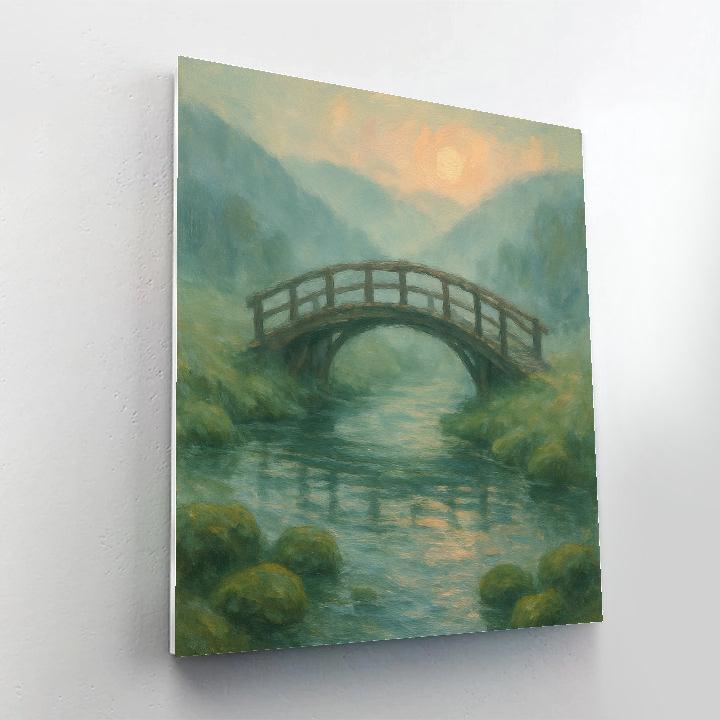 Mossy Bridge At Dawn Painting by numbers kit