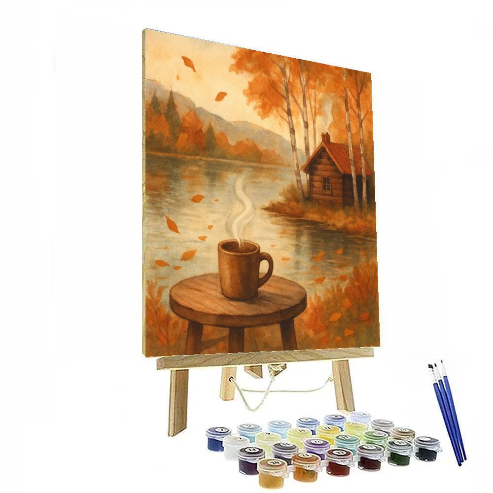 Autumn Tea At The Shore Number painting